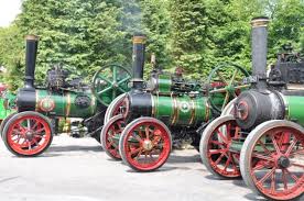 steam engines lined up