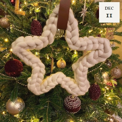 Merino Wool Christmas Star Wreath workshop